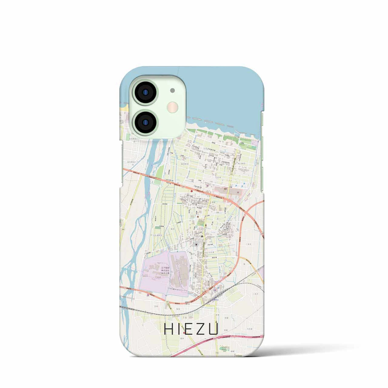 【日吉津(鳥取県)】地図柄iPhoneケース(バックカバータイプ)