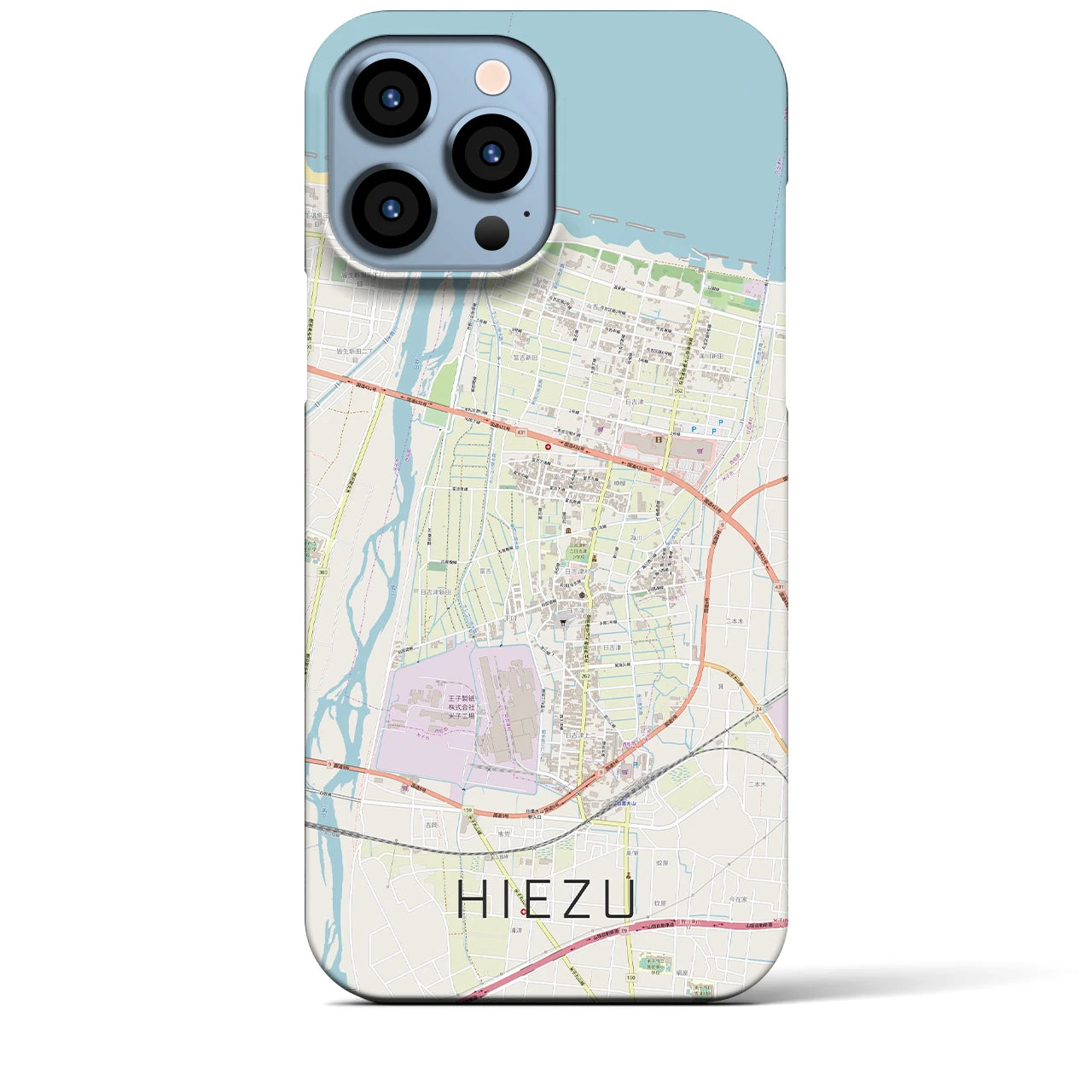 【日吉津(鳥取県)】地図柄iPhoneケース(バックカバータイプ)