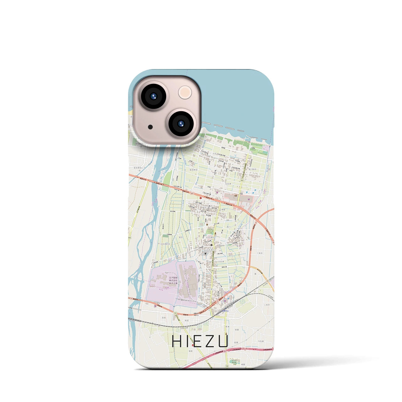【日吉津(鳥取県)】地図柄iPhoneケース(バックカバータイプ)