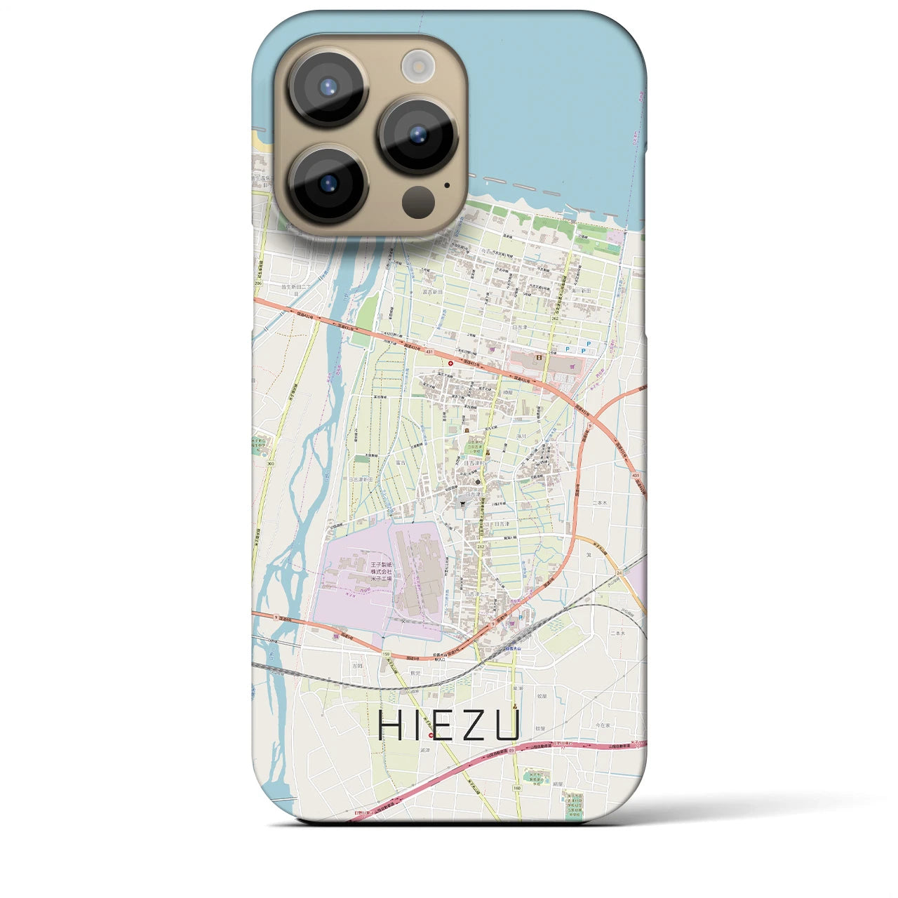 【日吉津(鳥取県)】地図柄iPhoneケース(バックカバータイプ)