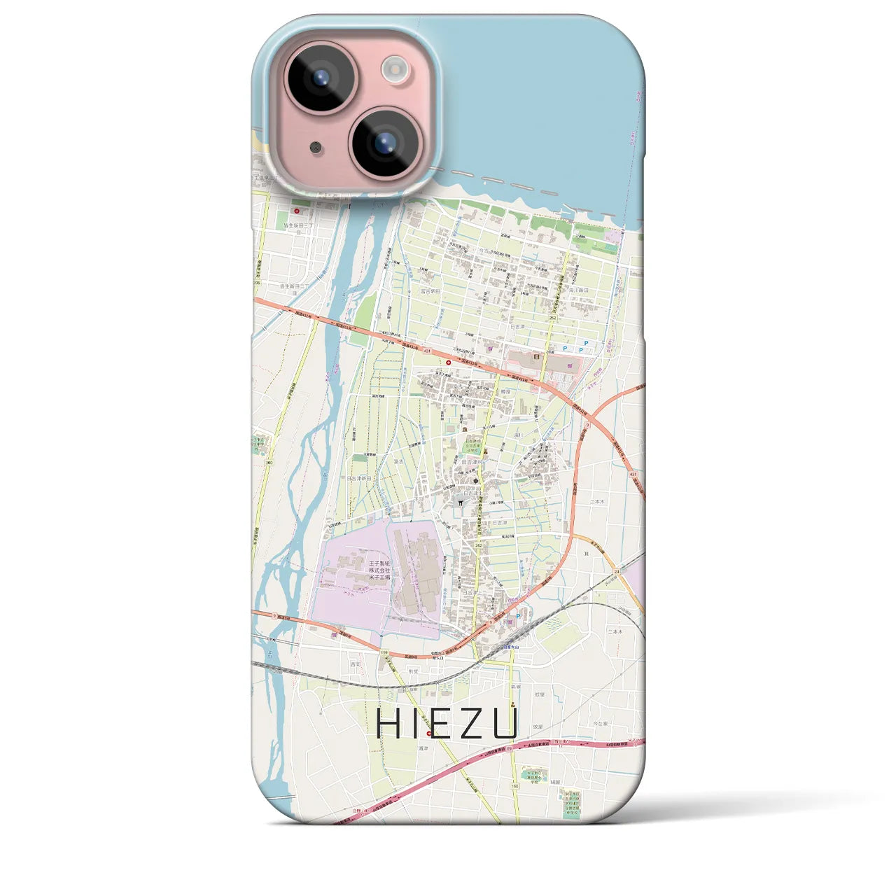 【日吉津(鳥取県)】地図柄iPhoneケース(バックカバータイプ)