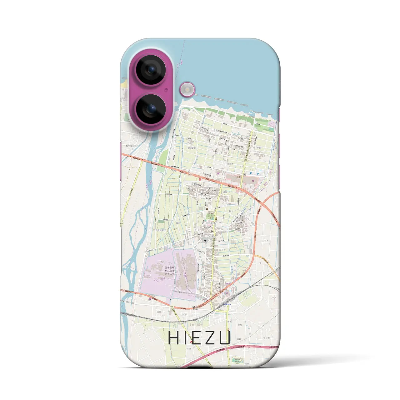 【日吉津(鳥取県)】地図柄iPhoneケース(バックカバータイプ)