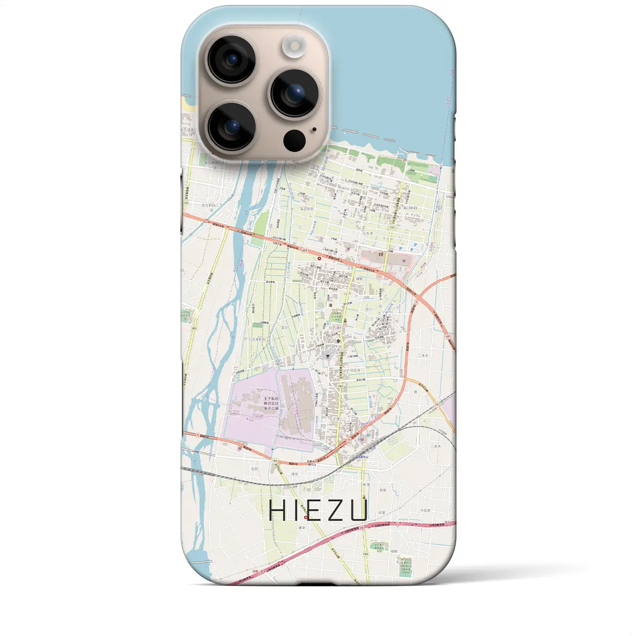 【日吉津(鳥取県)】地図柄iPhoneケース(バックカバータイプ)
