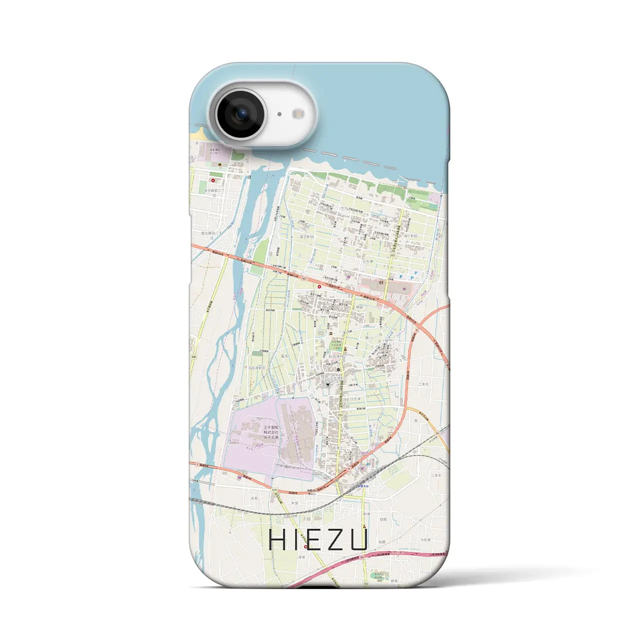 【日吉津(鳥取県)】地図柄iPhoneケース(バックカバータイプ)