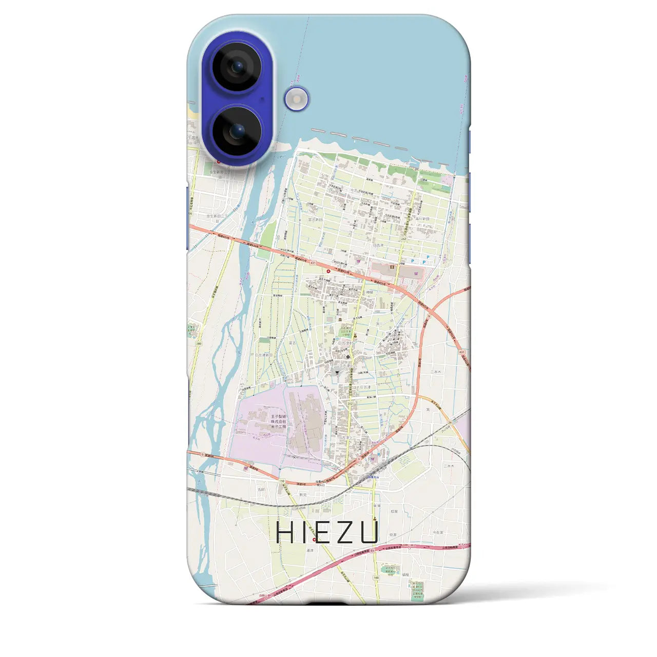 【日吉津(鳥取県)】地図柄iPhoneケース(バックカバータイプ)