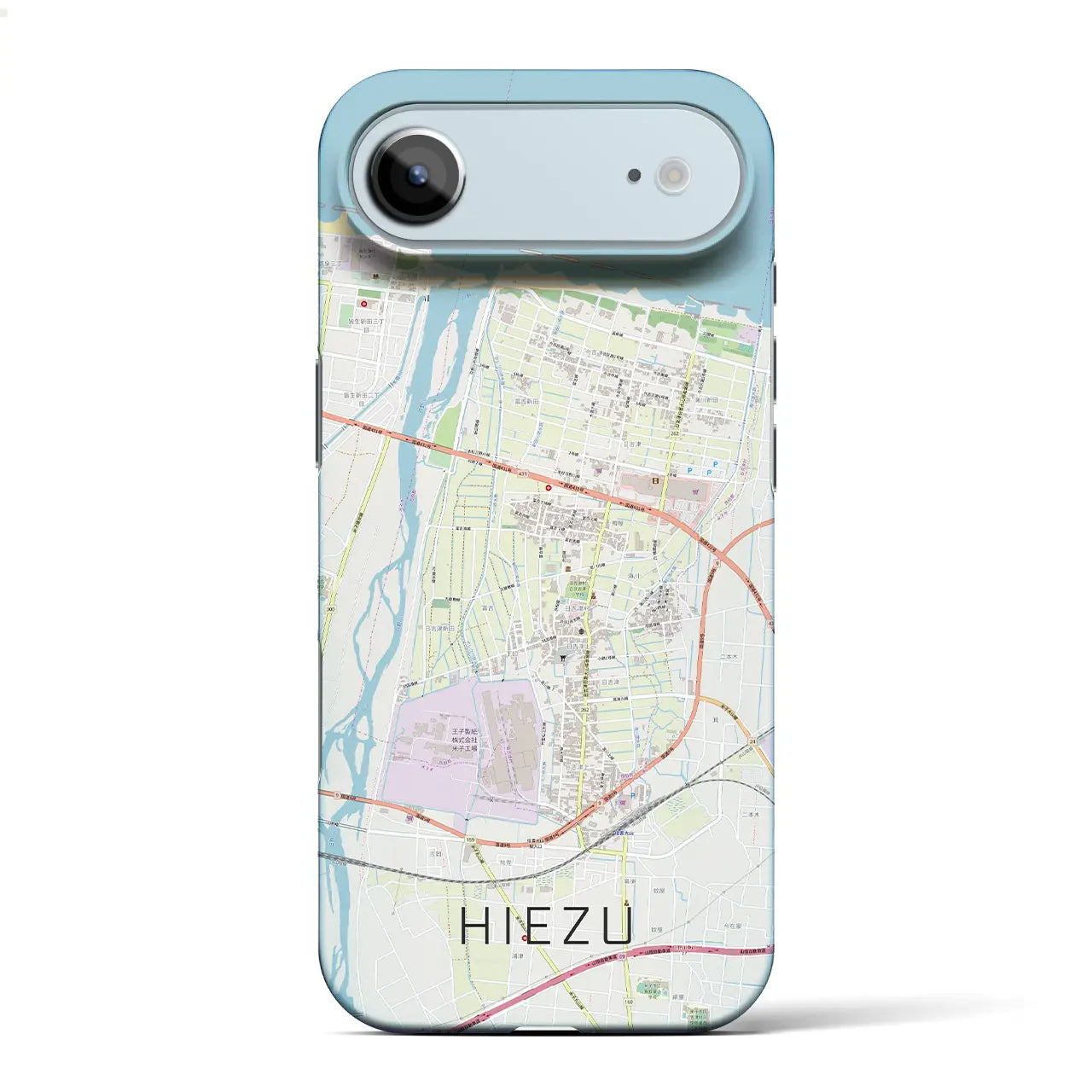 【日吉津(鳥取県)】地図柄iPhoneケース(バックカバータイプ)