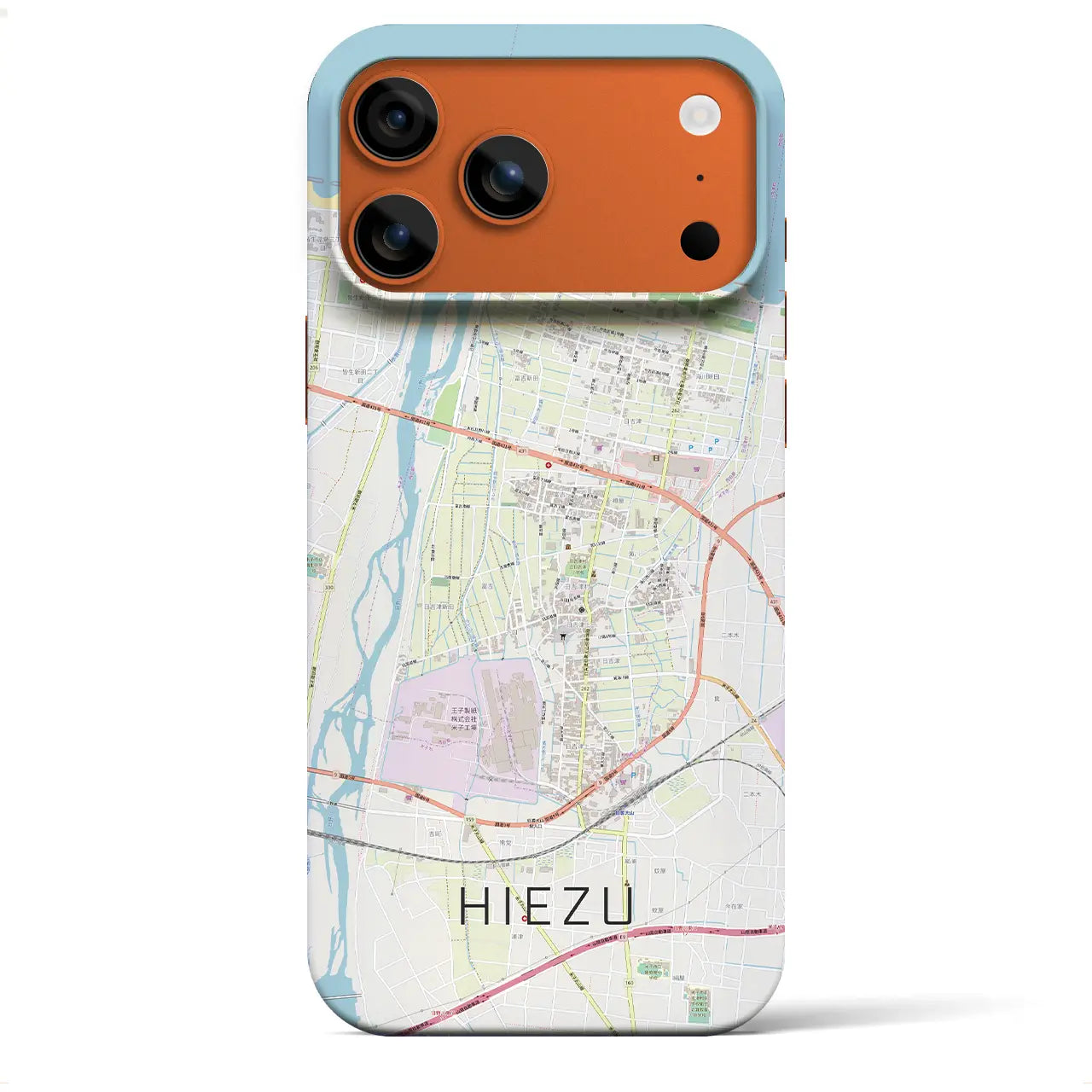 【日吉津(鳥取県)】地図柄iPhoneケース(バックカバータイプ)
