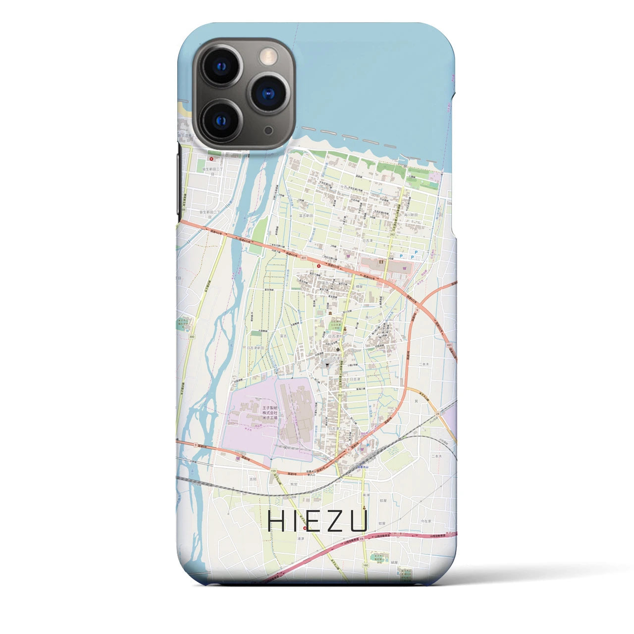 【日吉津(鳥取県)】地図柄iPhoneケース(バックカバータイプ)