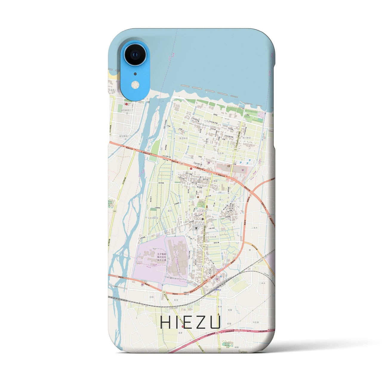 【日吉津(鳥取県)】地図柄iPhoneケース(バックカバータイプ)