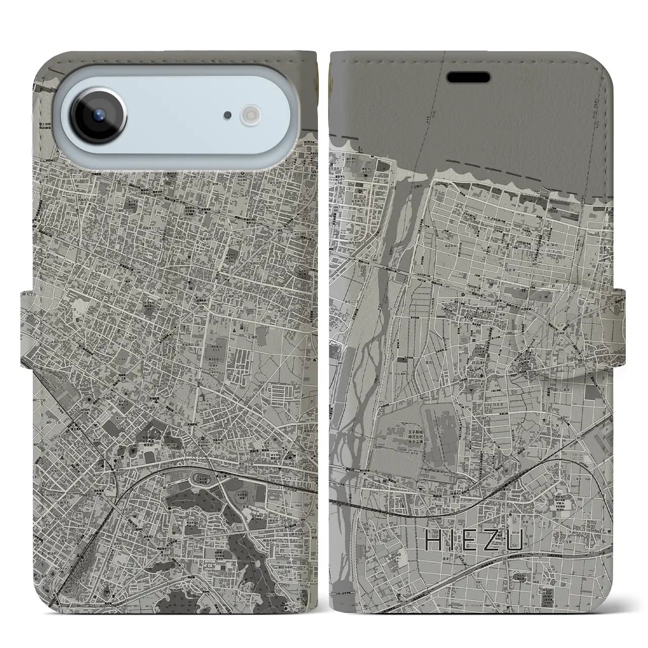 【日吉津(鳥取県)】地図柄iPhoneケース(手帳タイプ)