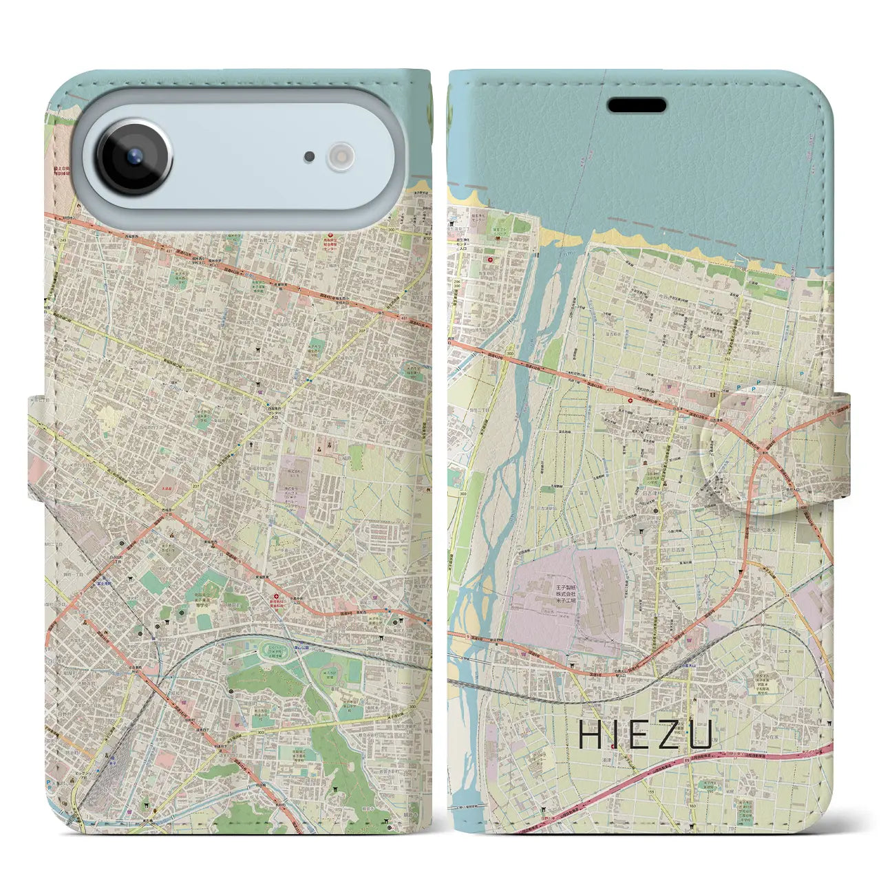 【日吉津(鳥取県)】地図柄iPhoneケース(手帳タイプ)