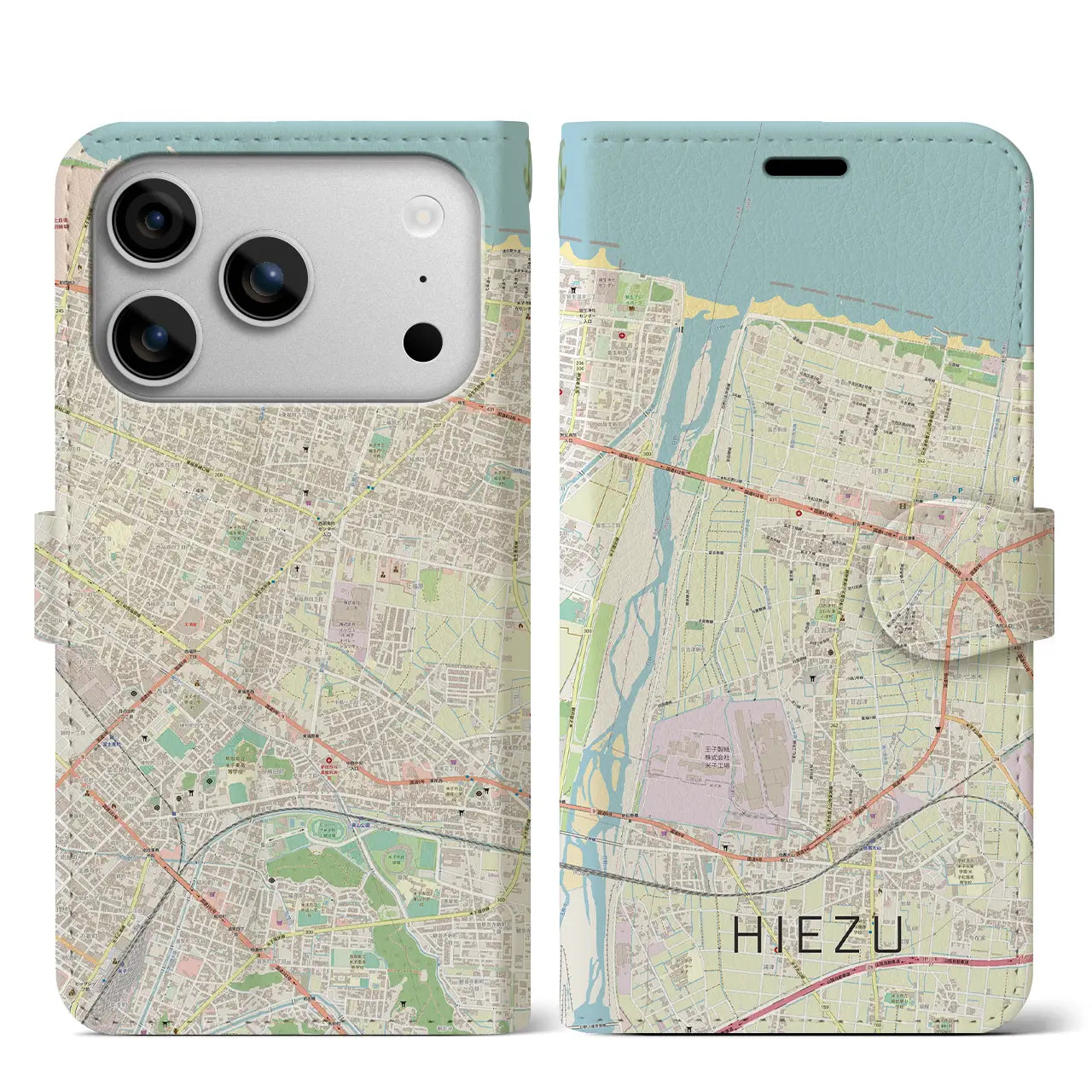 【日吉津(鳥取県)】地図柄iPhoneケース(手帳タイプ)