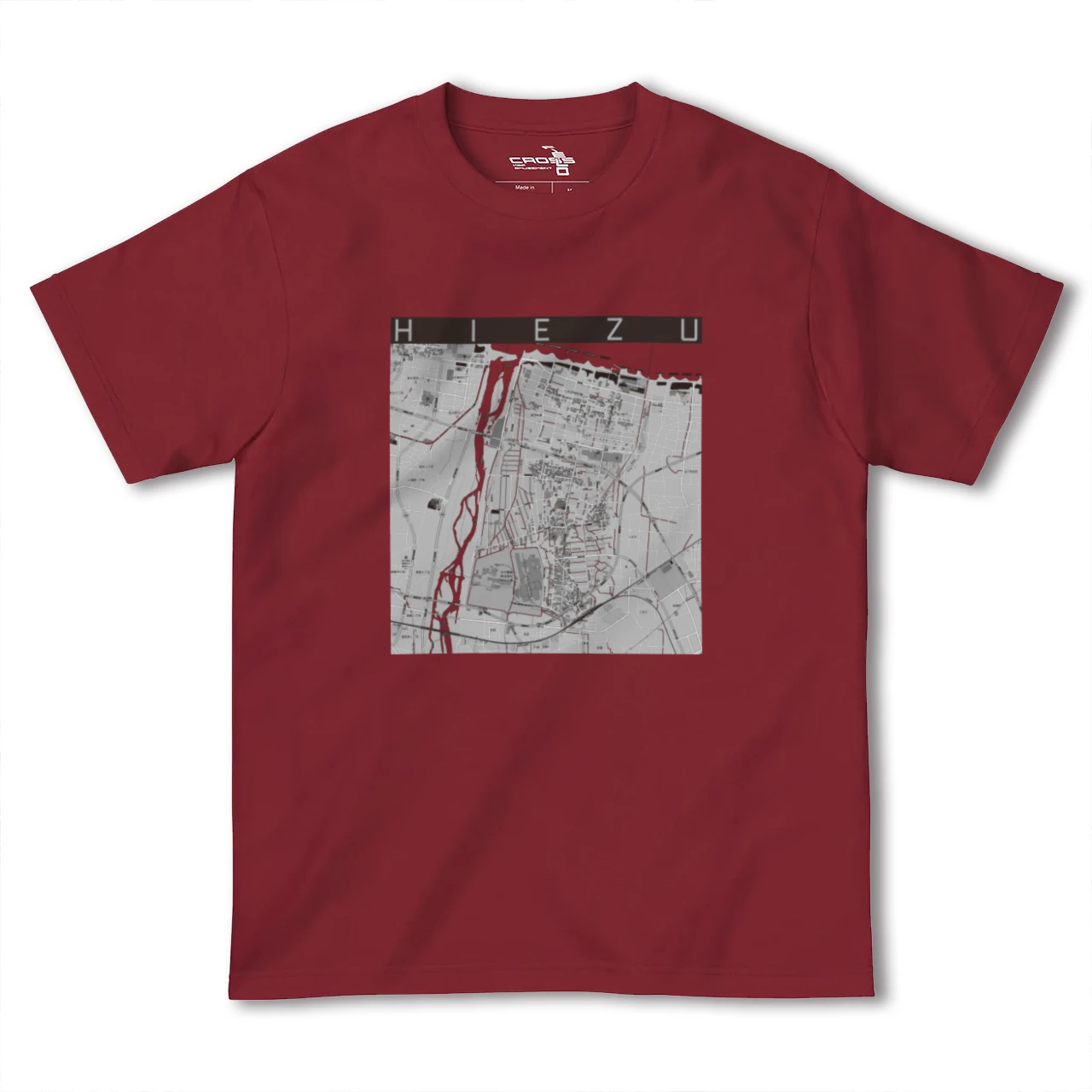 【日吉津(鳥取県)】地図柄ヘビーウェイトTシャツ