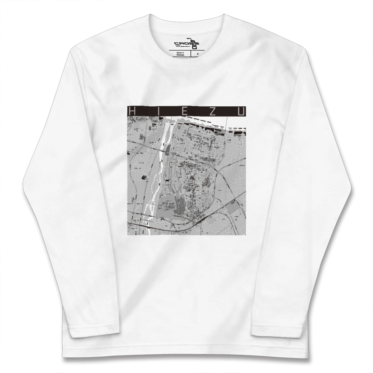 【日吉津(鳥取県)】地図柄ロングスリーブTシャツ