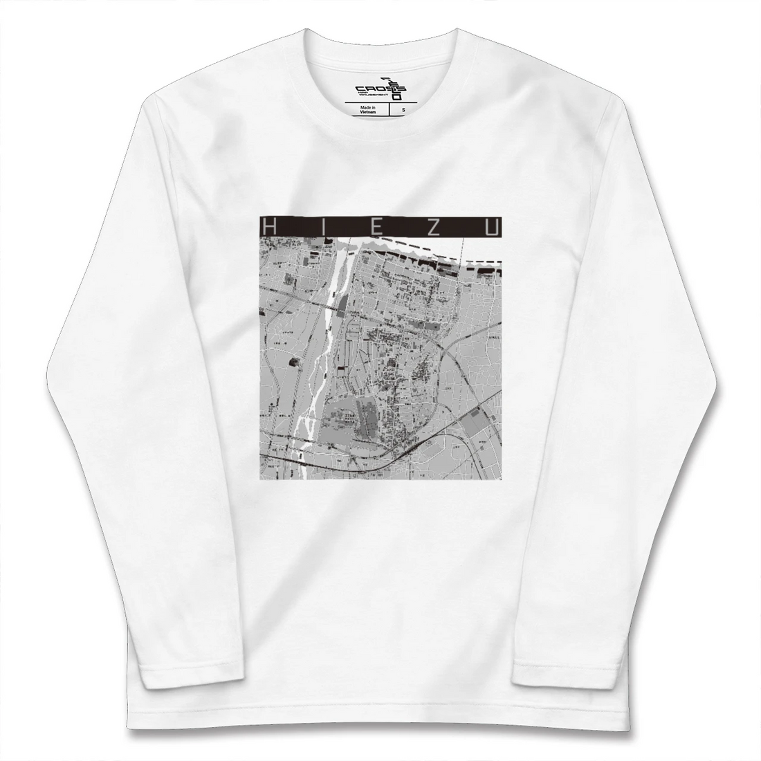 【日吉津(鳥取県)】地図柄ロングスリーブTシャツ