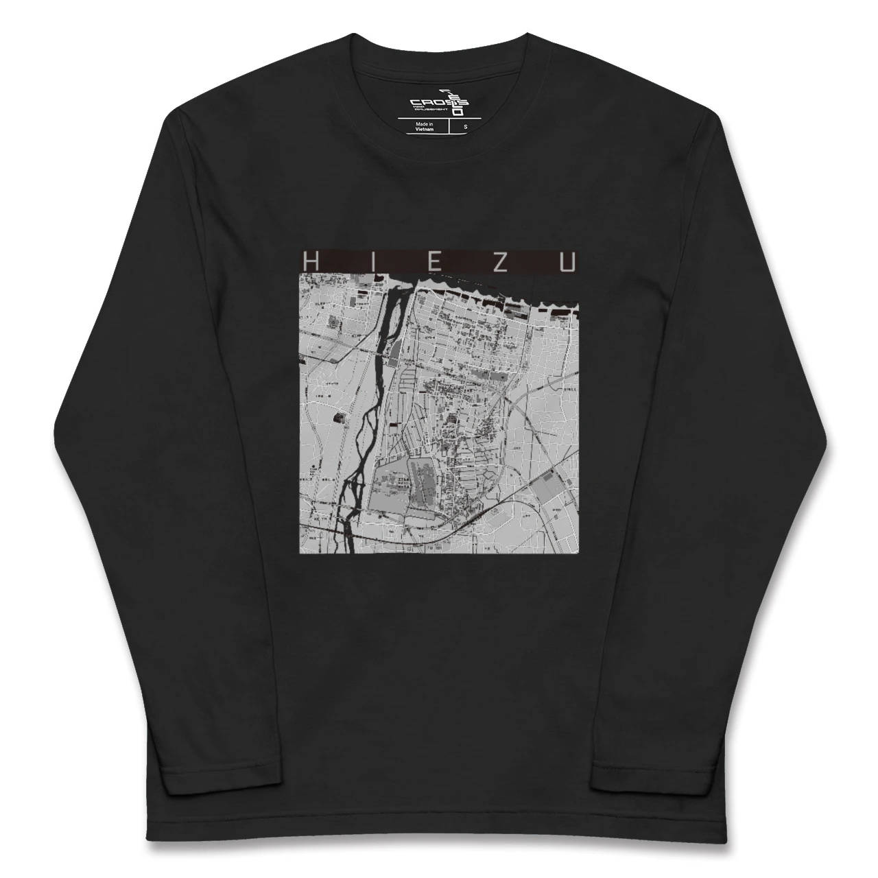 【日吉津(鳥取県)】地図柄ロングスリーブTシャツ