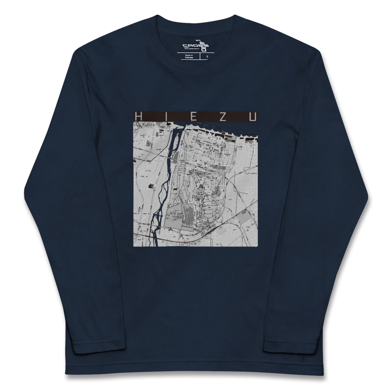【日吉津(鳥取県)】地図柄ロングスリーブTシャツ