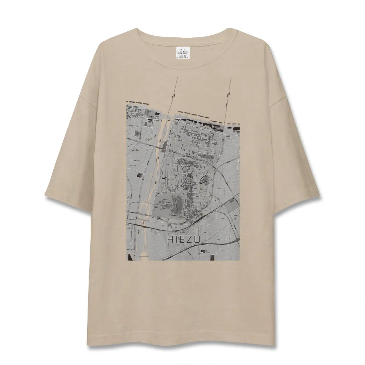 【日吉津(鳥取県)】地図柄ビッグシルエットTシャツ