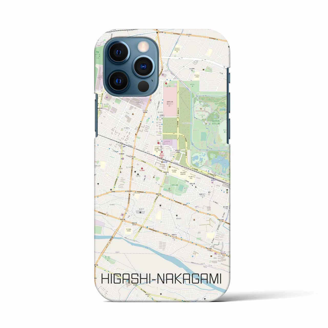 【東中神(東京都)】地図柄iPhoneケース(バックカバータイプ)