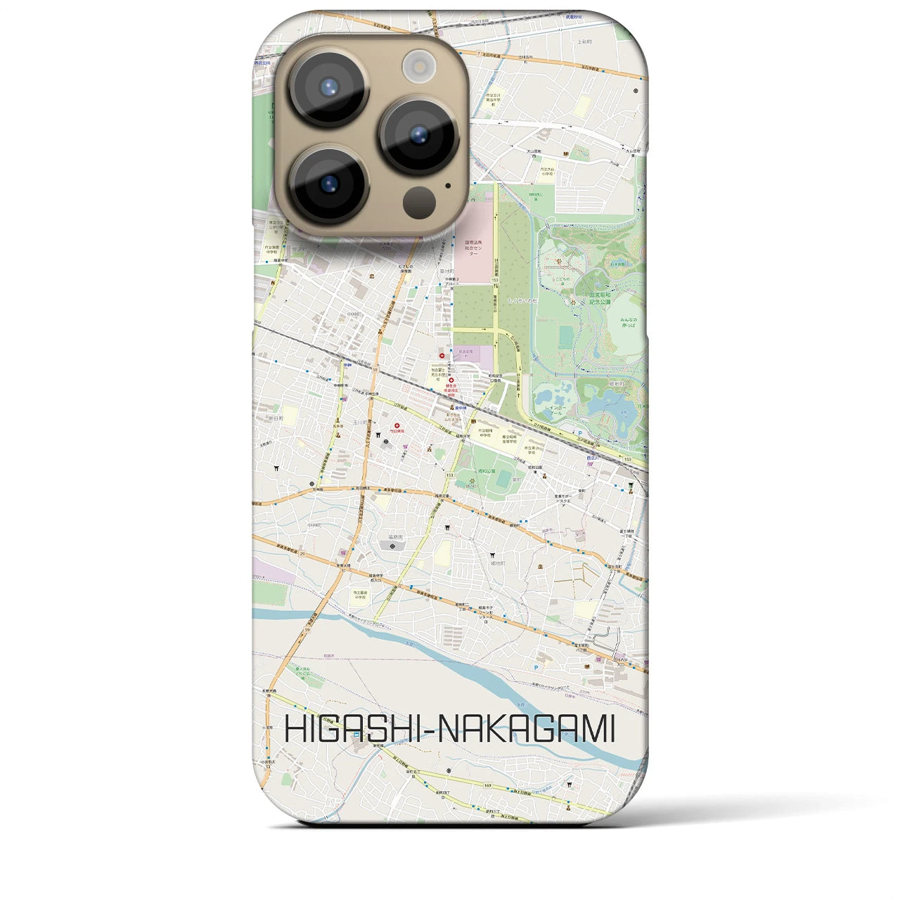 【東中神(東京都)】地図柄iPhoneケース(バックカバータイプ)