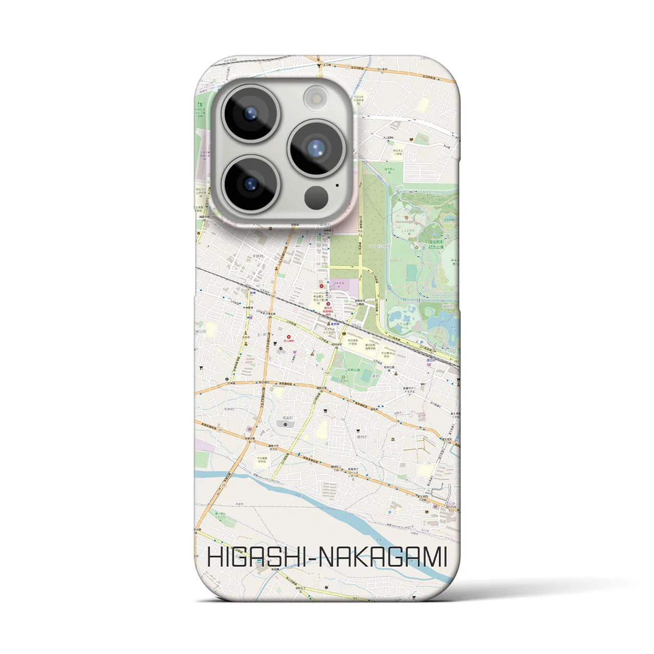 【東中神(東京都)】地図柄iPhoneケース(バックカバータイプ)