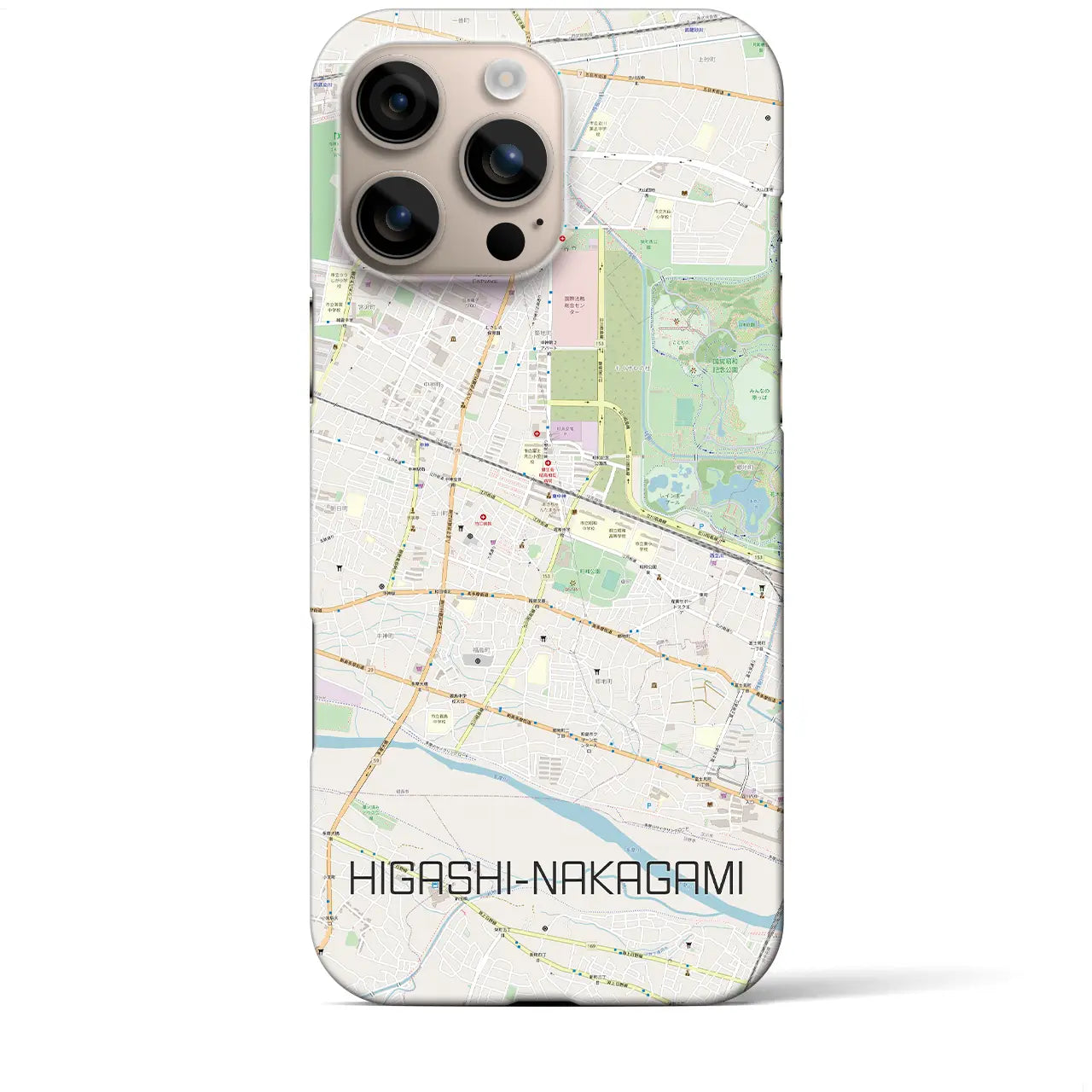 【東中神(東京都)】地図柄iPhoneケース(バックカバータイプ)