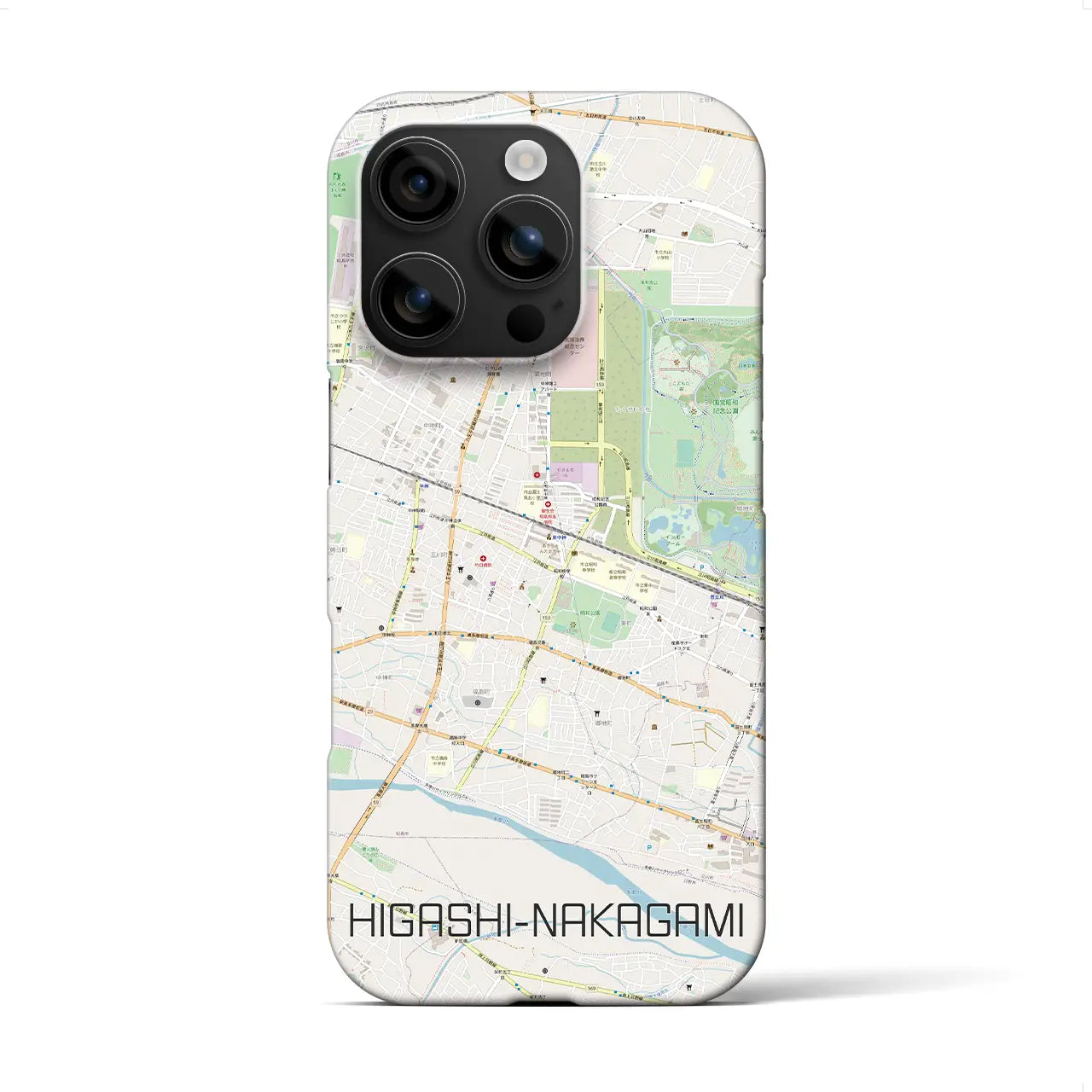 【東中神(東京都)】地図柄iPhoneケース(バックカバータイプ)