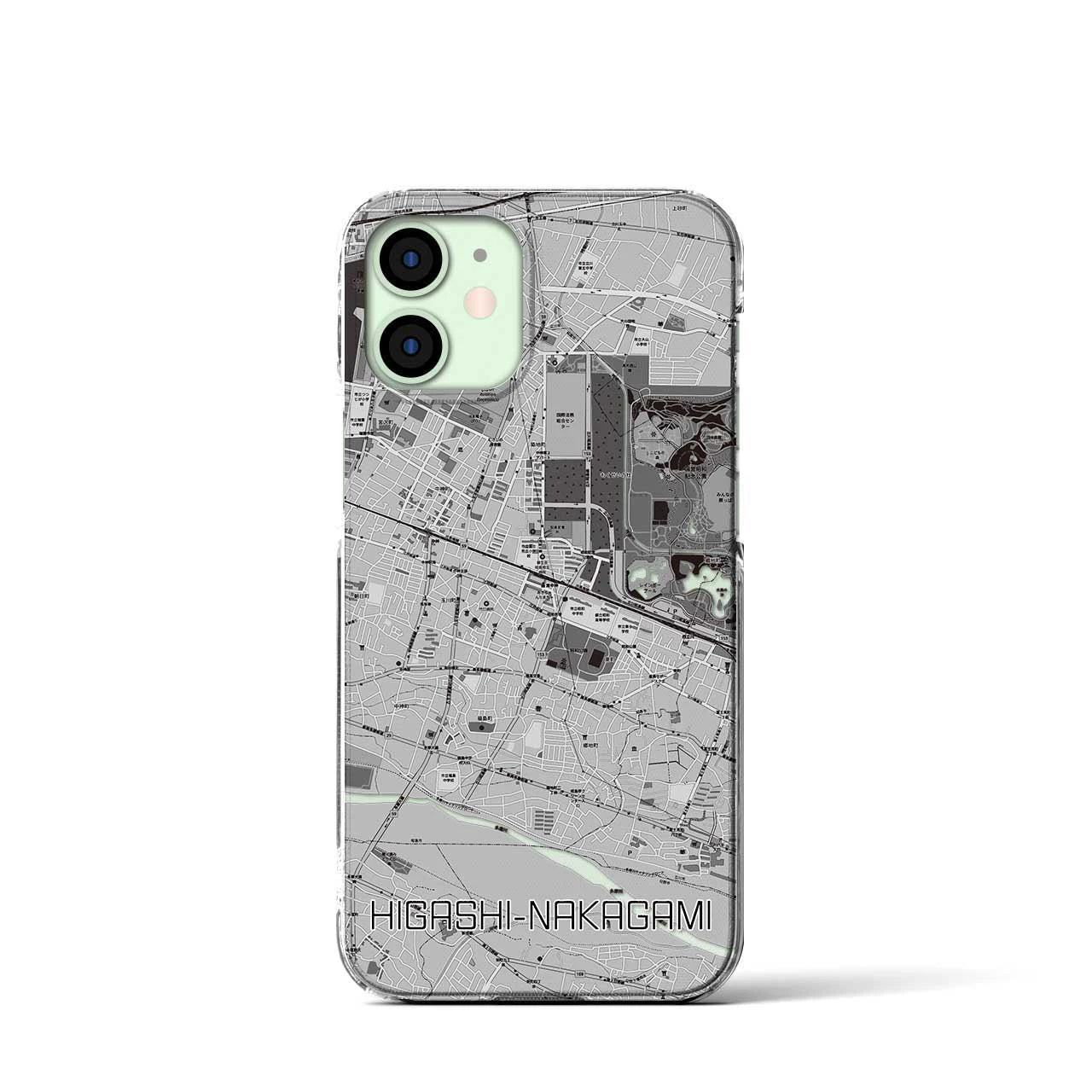 【東中神(東京都)】地図柄iPhoneケース(クリアタイプ)