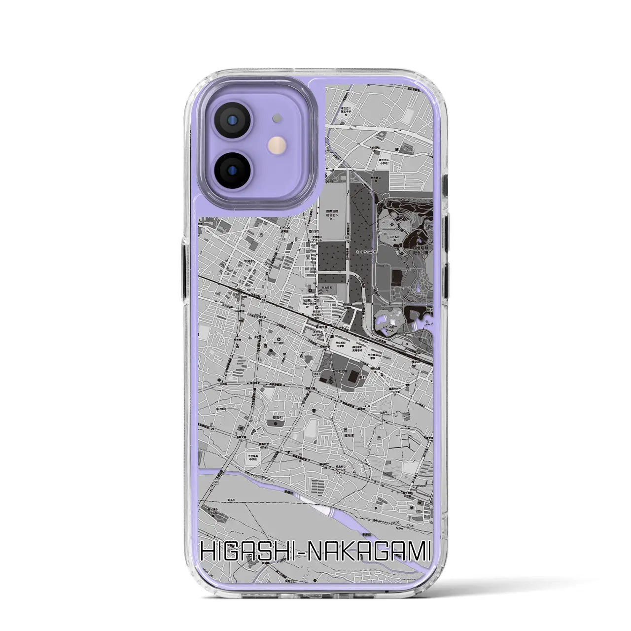 【東中神(東京都)】地図柄iPhoneケース(MagSafeタイプ)
