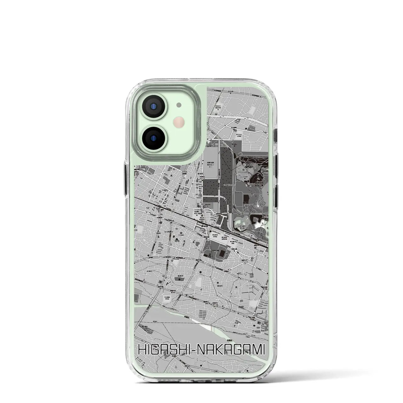 【東中神(東京都)】地図柄iPhoneケース(MagSafeタイプ)
