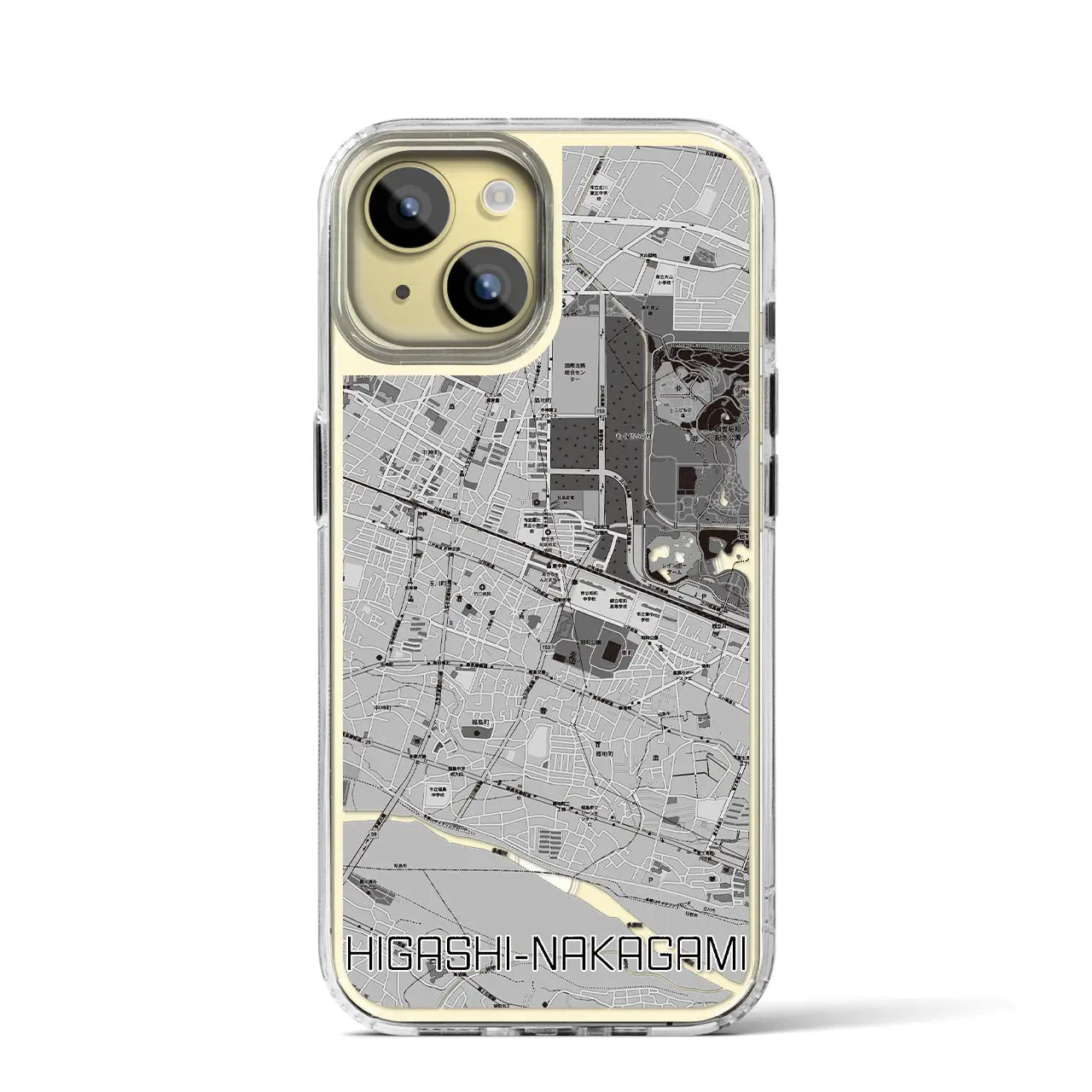 【東中神(東京都)】地図柄iPhoneケース(MagSafeタイプ)