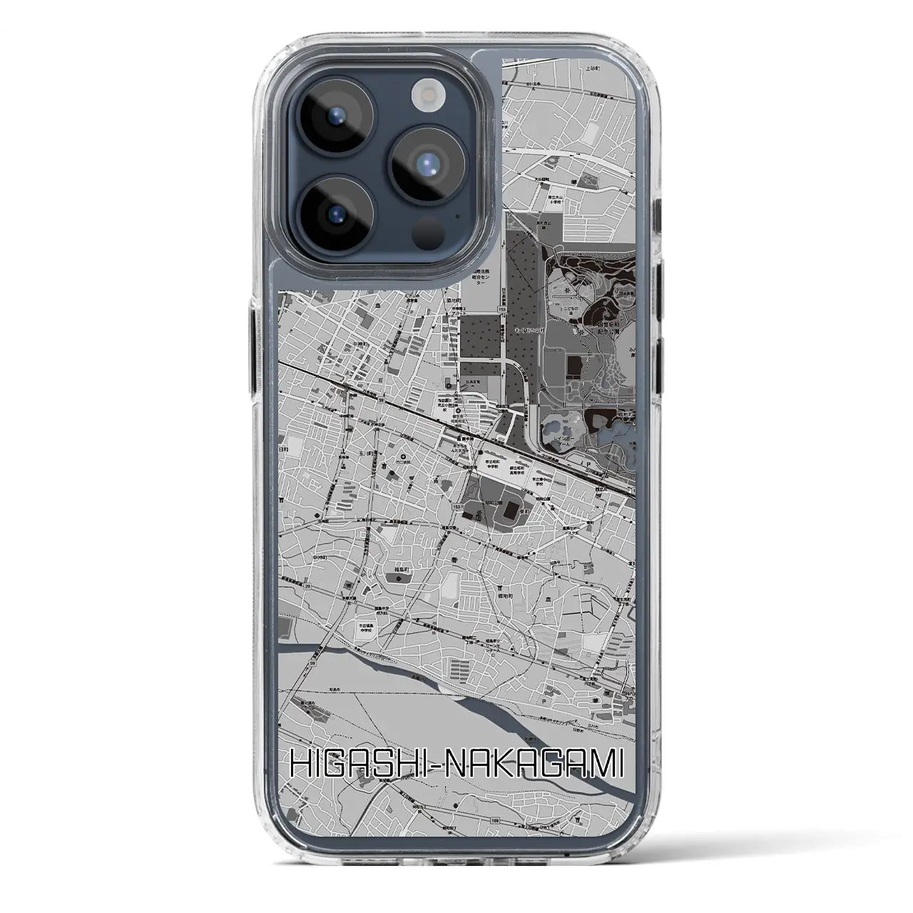 【東中神(東京都)】地図柄iPhoneケース(MagSafeタイプ)