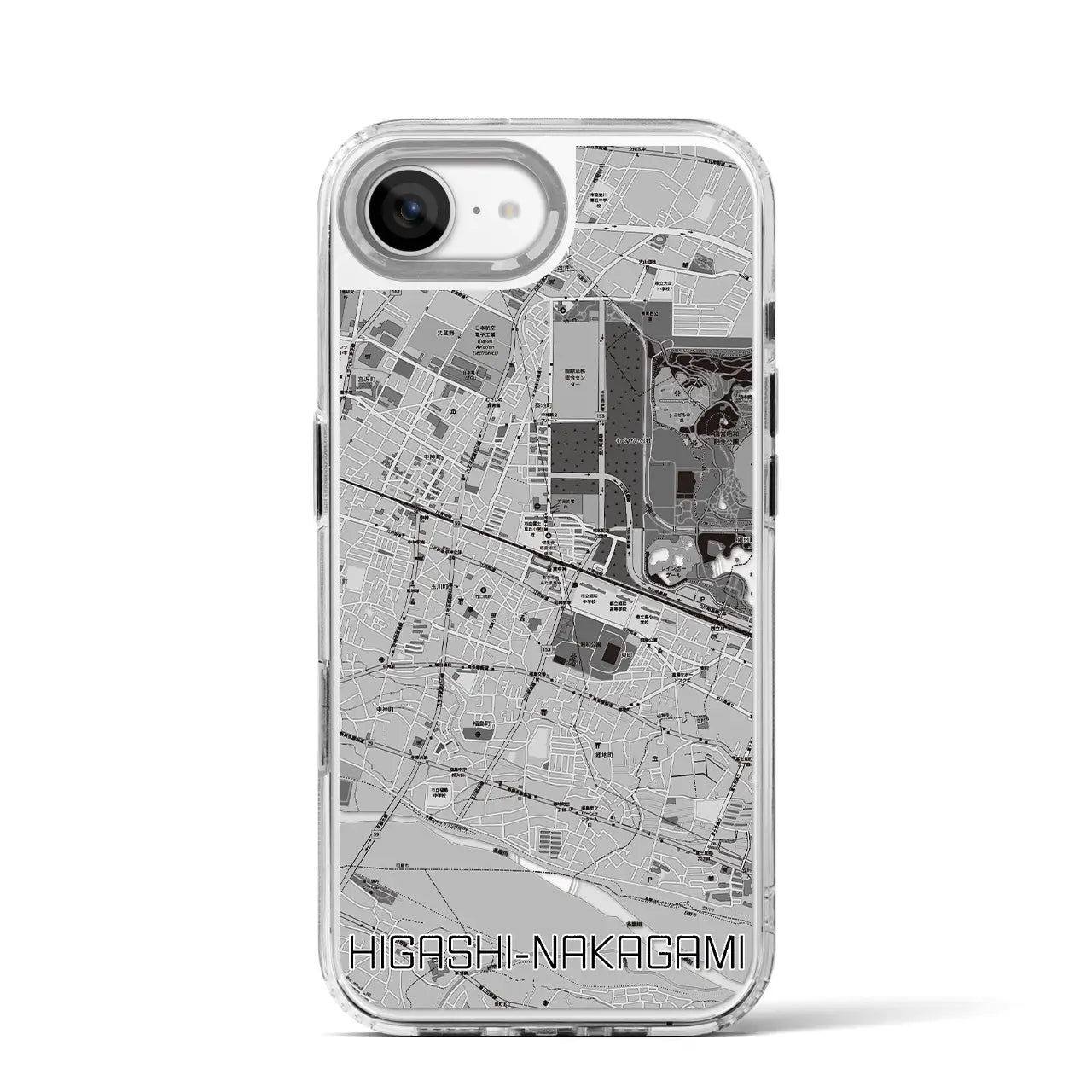 【東中神(東京都)】地図柄iPhoneケース(MagSafeタイプ)