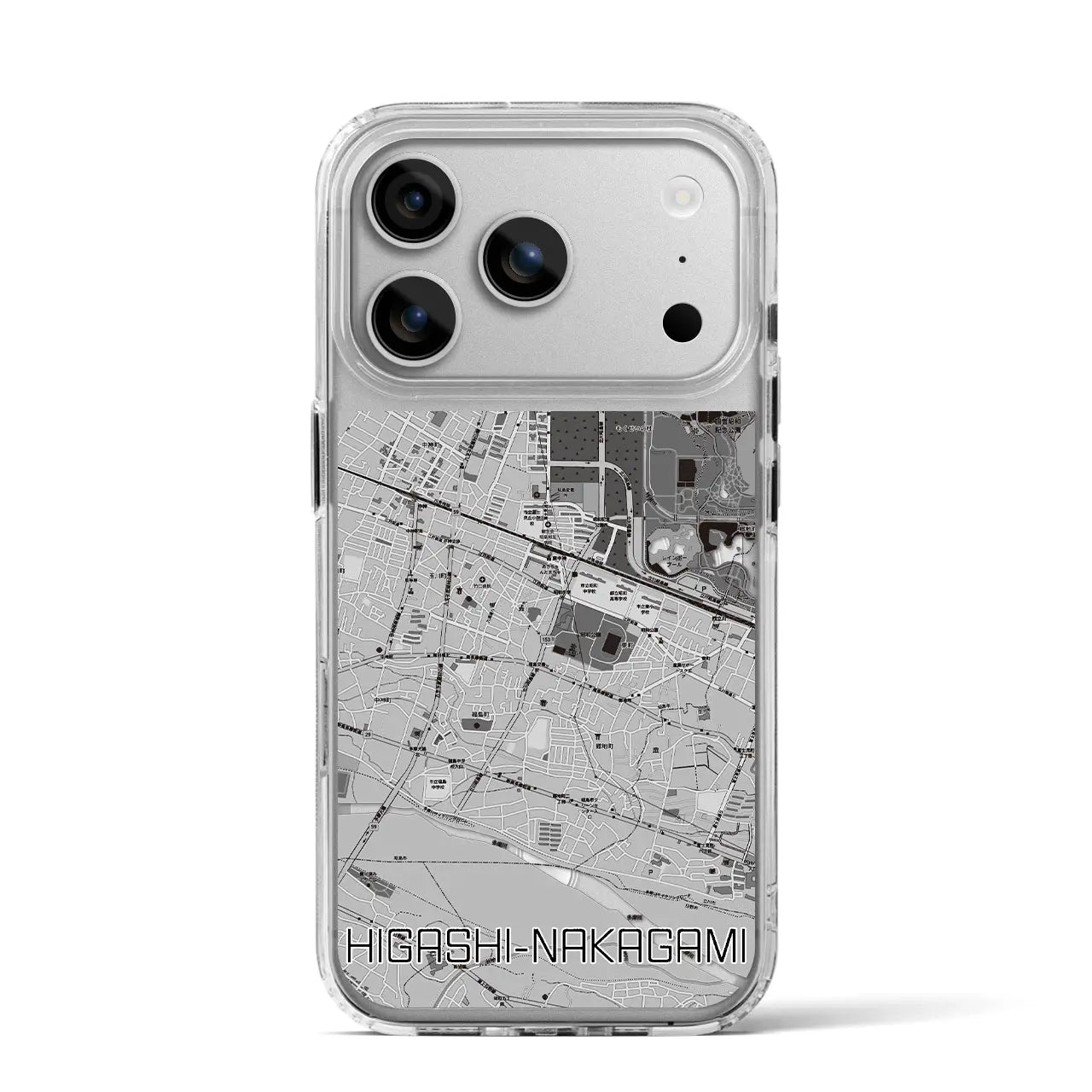 【東中神(東京都)】地図柄iPhoneケース(MagSafeタイプ)