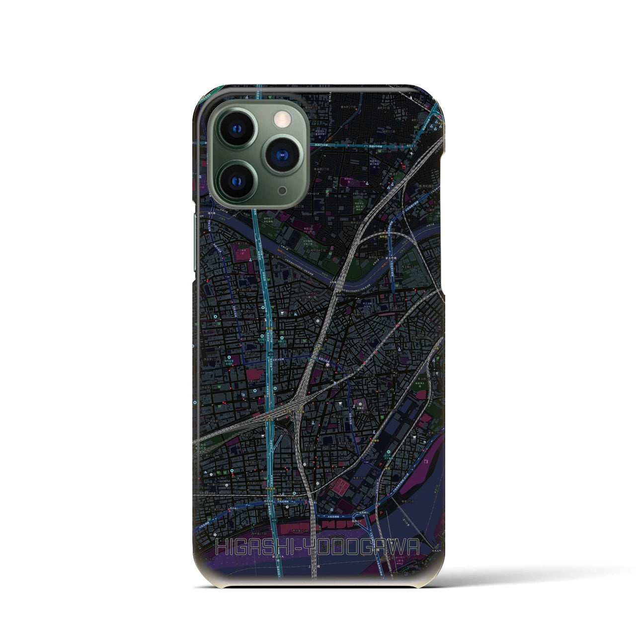 【東淀川(大阪府)】地図柄iPhoneケース(バックカバータイプ)