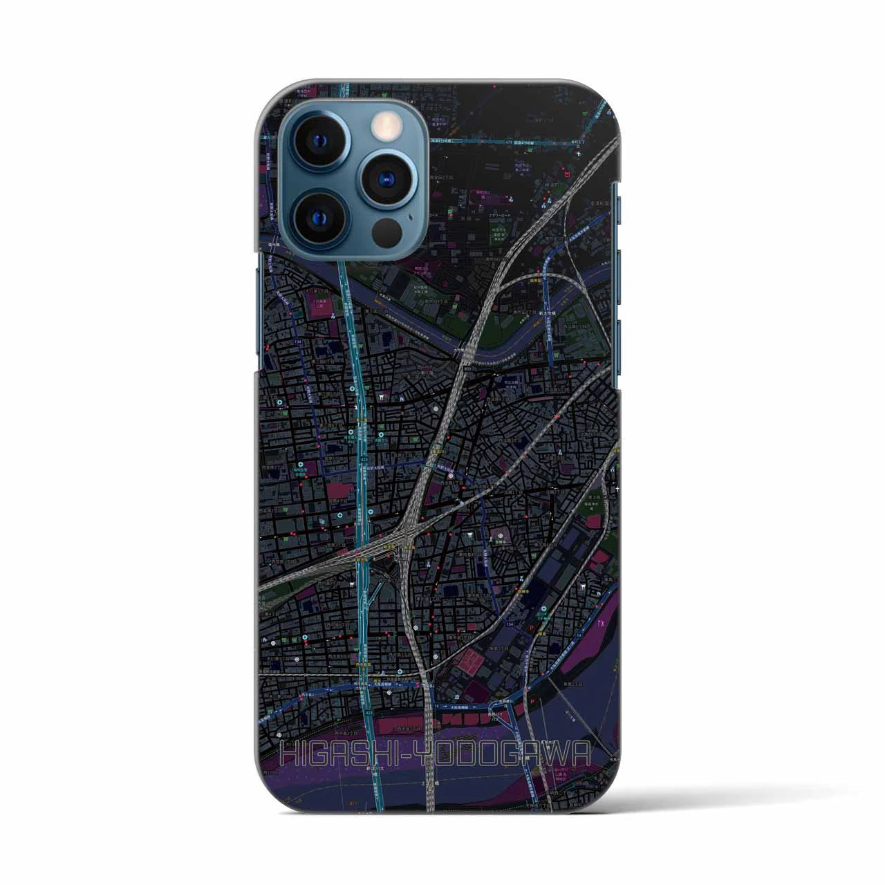 【東淀川(大阪府)】地図柄iPhoneケース(バックカバータイプ)