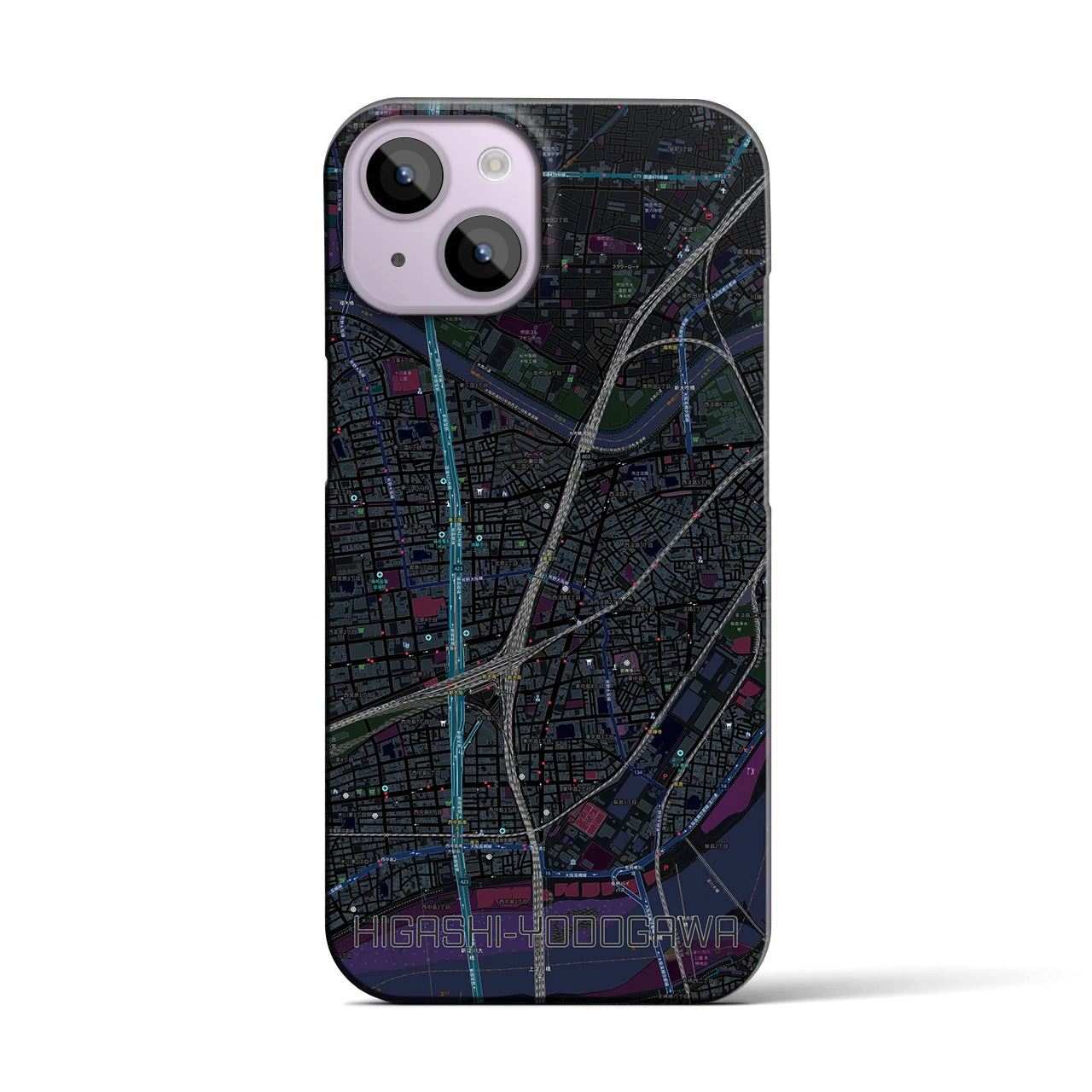 【東淀川(大阪府)】地図柄iPhoneケース(バックカバータイプ)