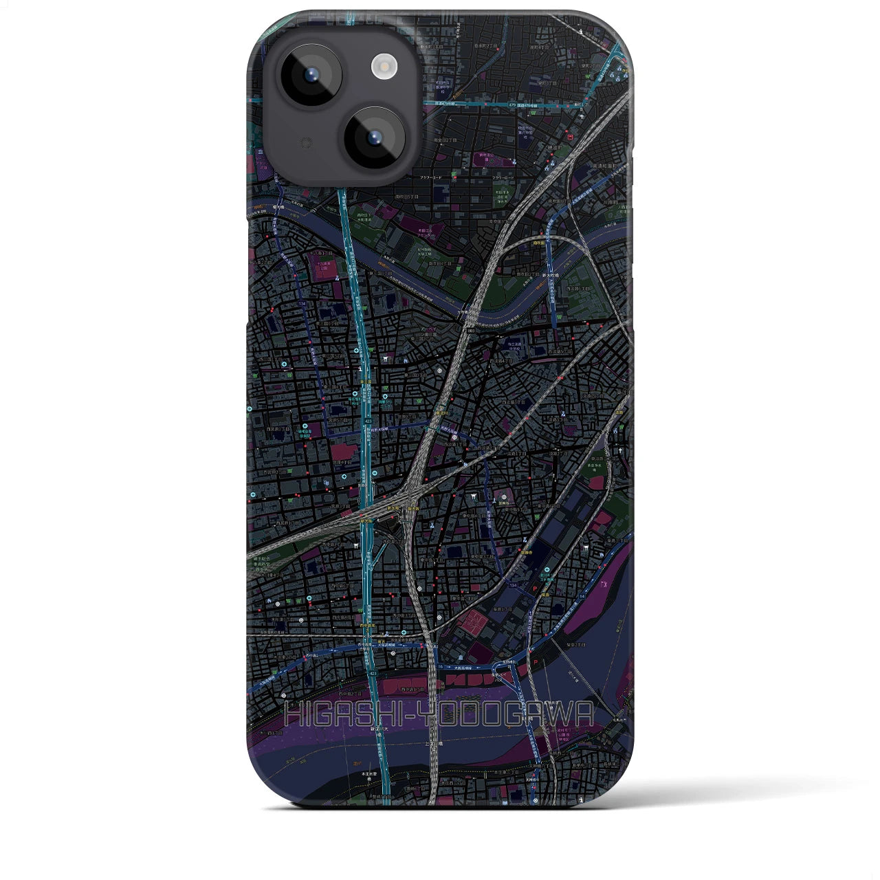 【東淀川(大阪府)】地図柄iPhoneケース(バックカバータイプ)