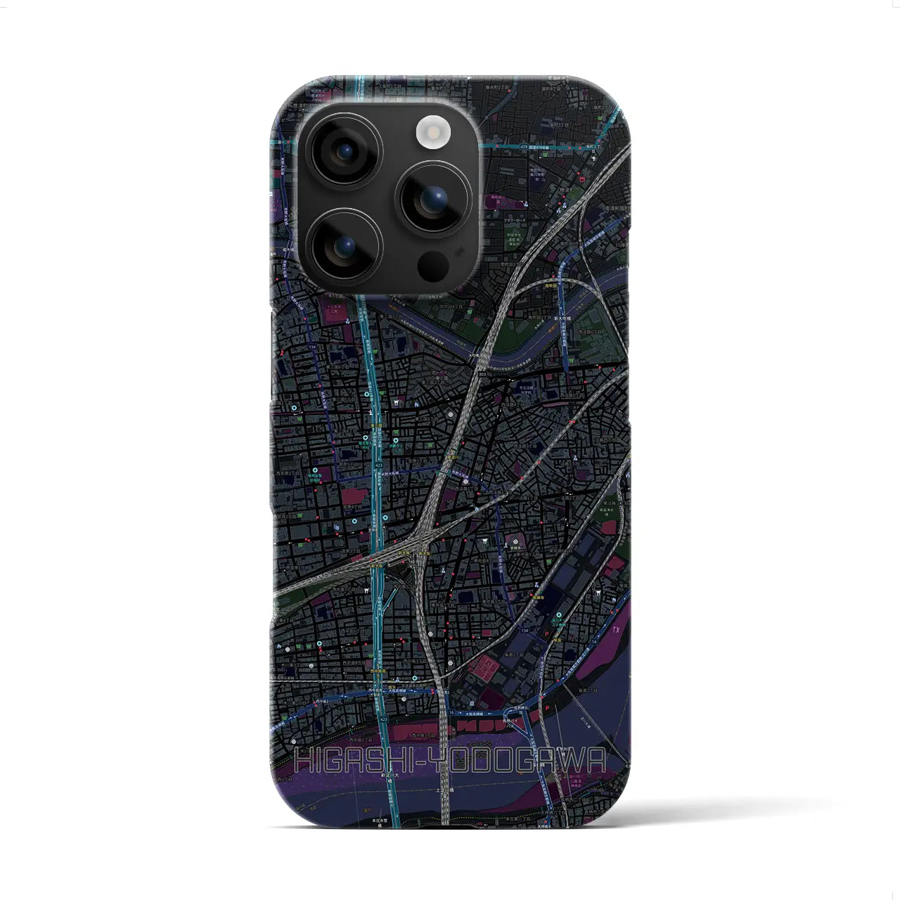 【東淀川(大阪府)】地図柄iPhoneケース(バックカバータイプ)