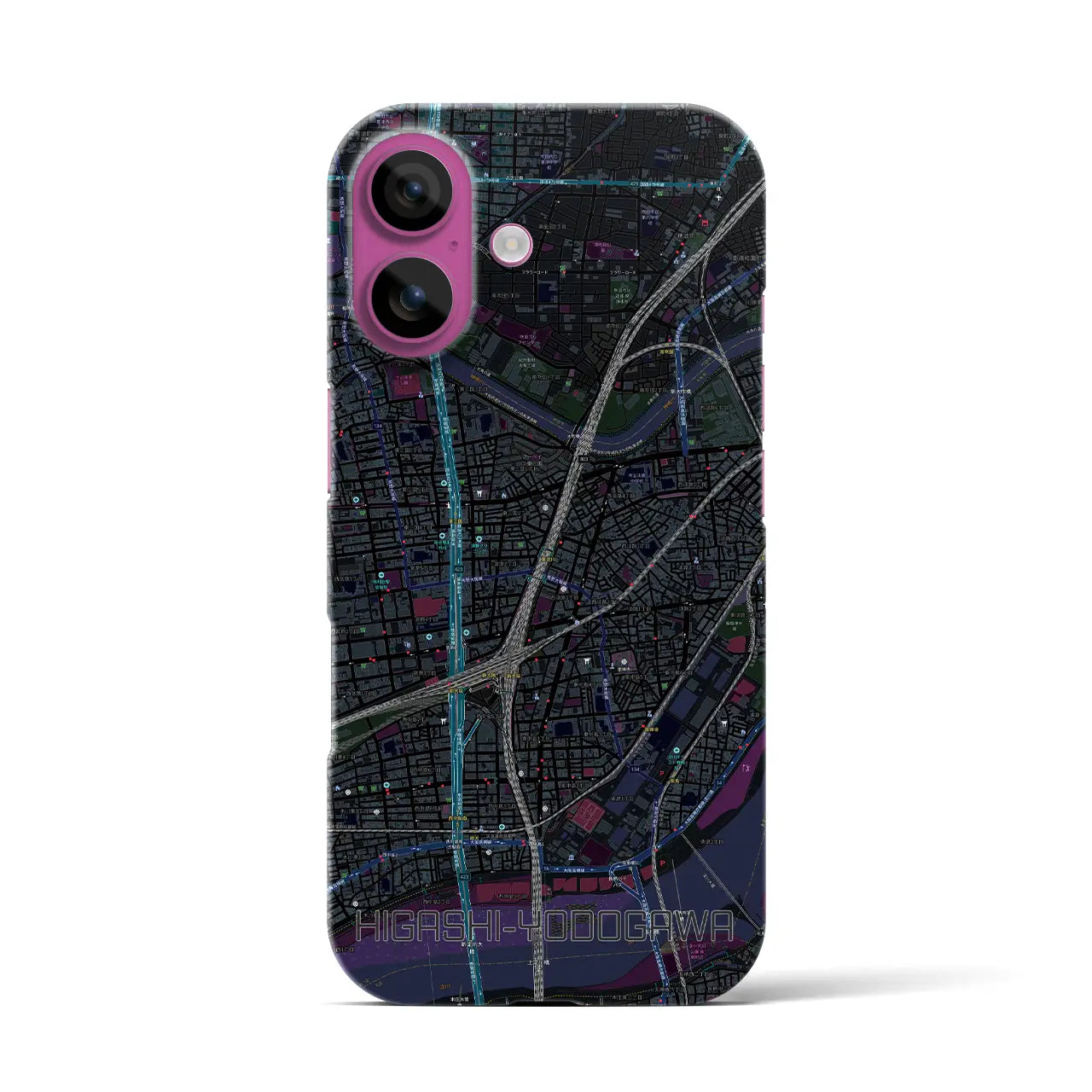 【東淀川(大阪府)】地図柄iPhoneケース(バックカバータイプ)