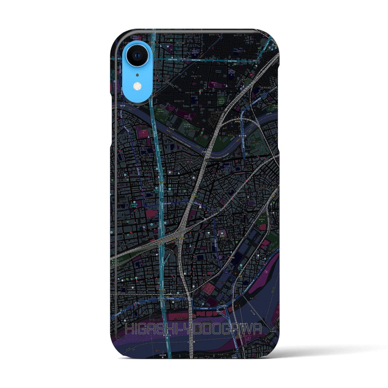 【東淀川(大阪府)】地図柄iPhoneケース(バックカバータイプ)