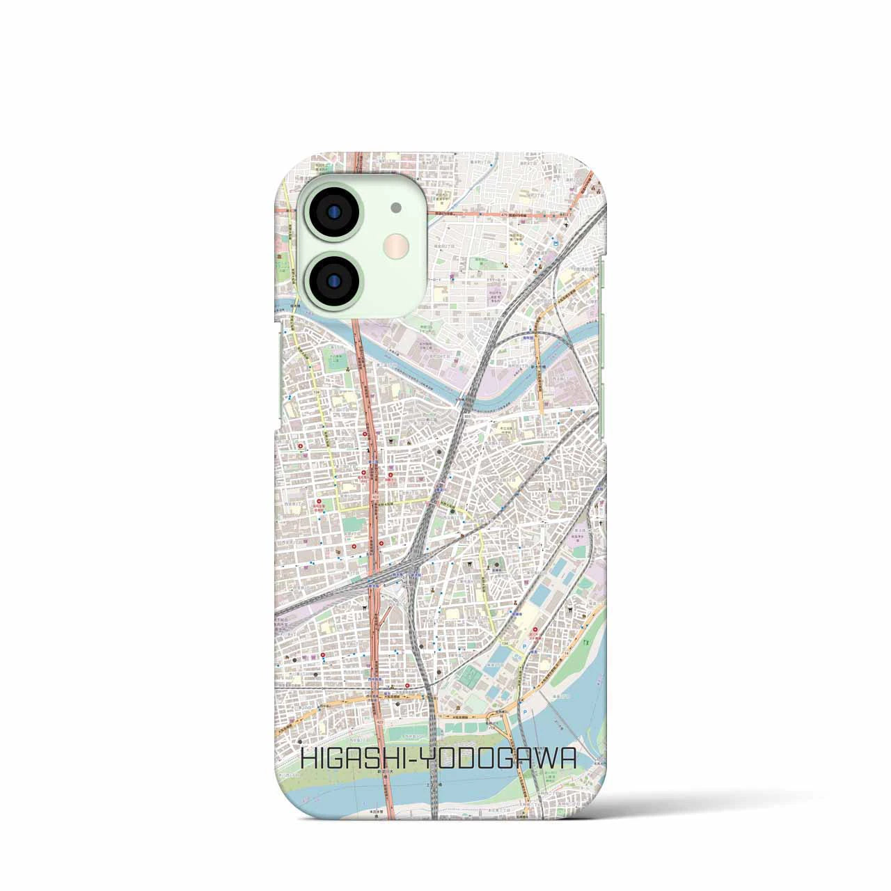 【東淀川(大阪府)】地図柄iPhoneケース(バックカバータイプ)