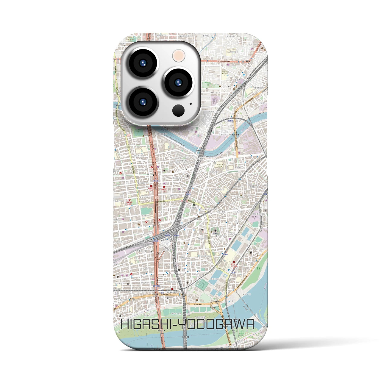 【東淀川(大阪府)】地図柄iPhoneケース(バックカバータイプ)