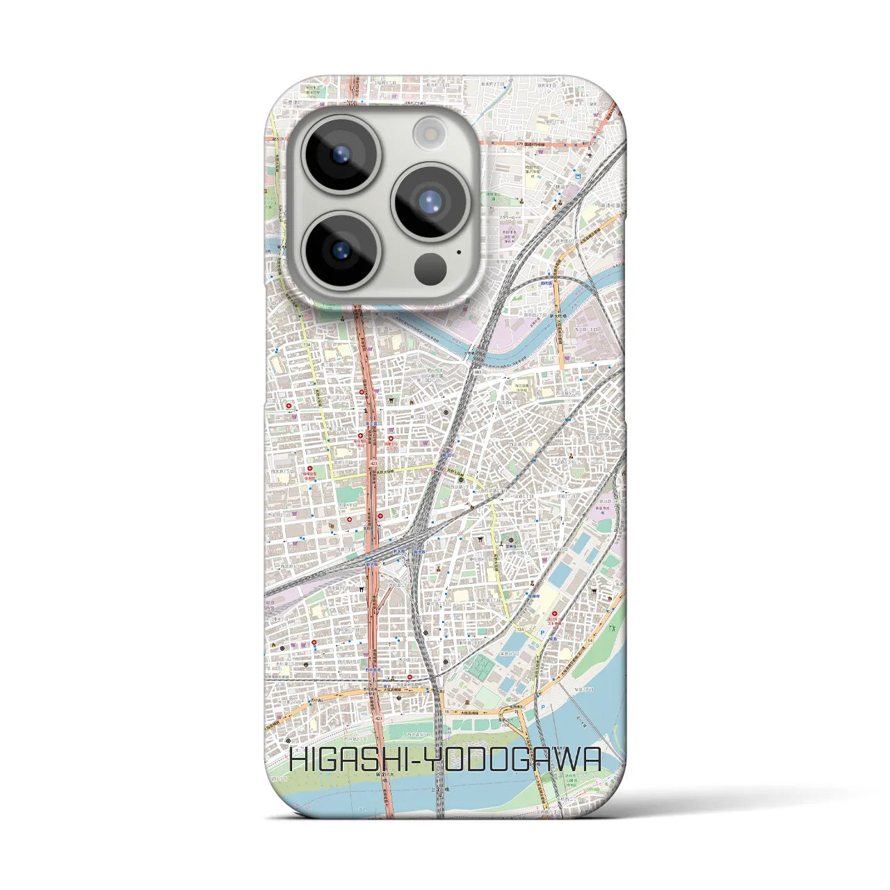 【東淀川(大阪府)】地図柄iPhoneケース(バックカバータイプ)