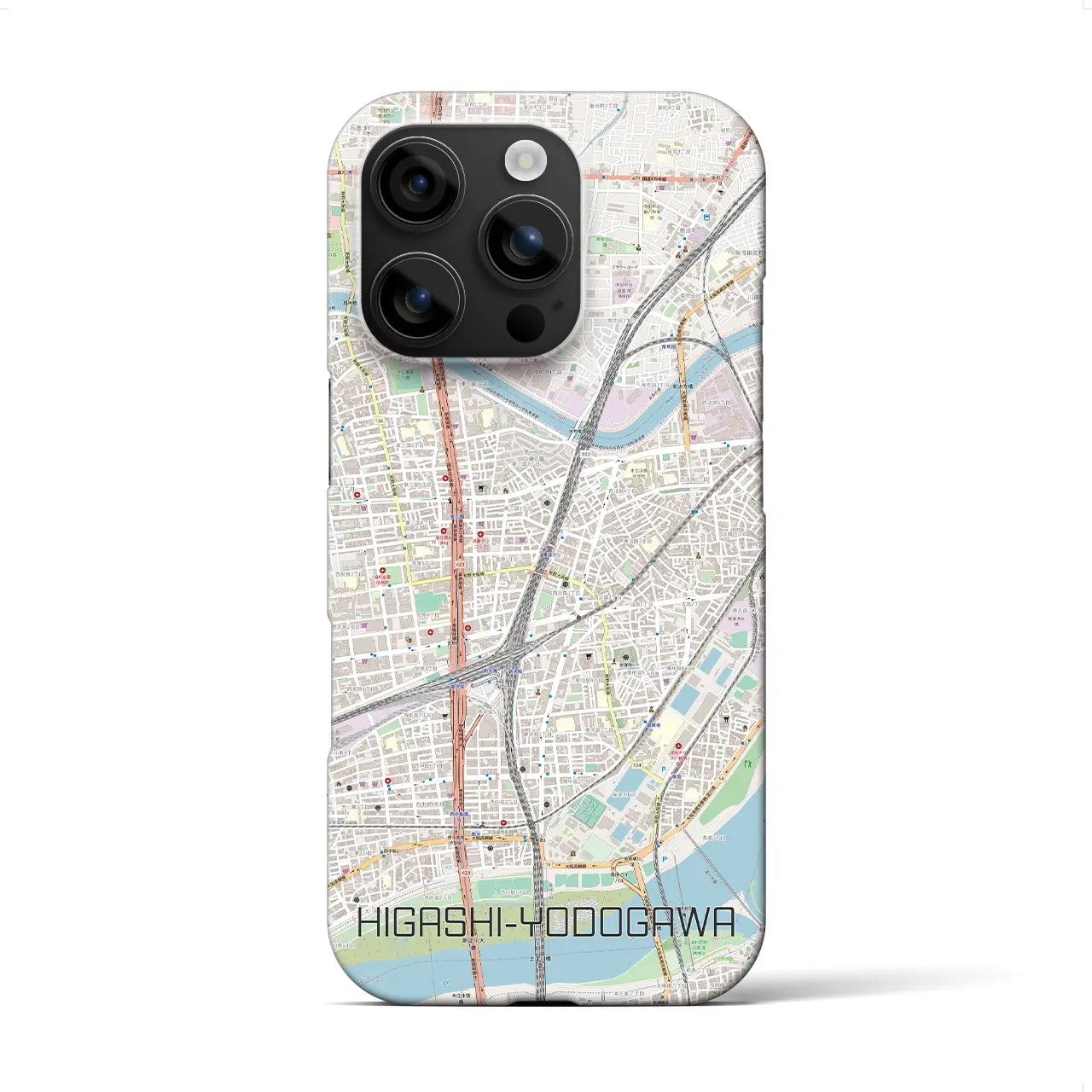 【東淀川(大阪府)】地図柄iPhoneケース(バックカバータイプ)