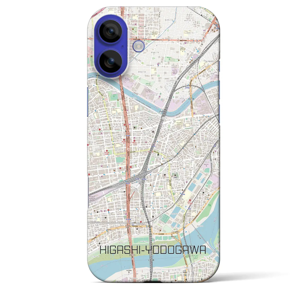 【東淀川(大阪府)】地図柄iPhoneケース(バックカバータイプ)ナチュラル・iPhone 16 Pro Max 用