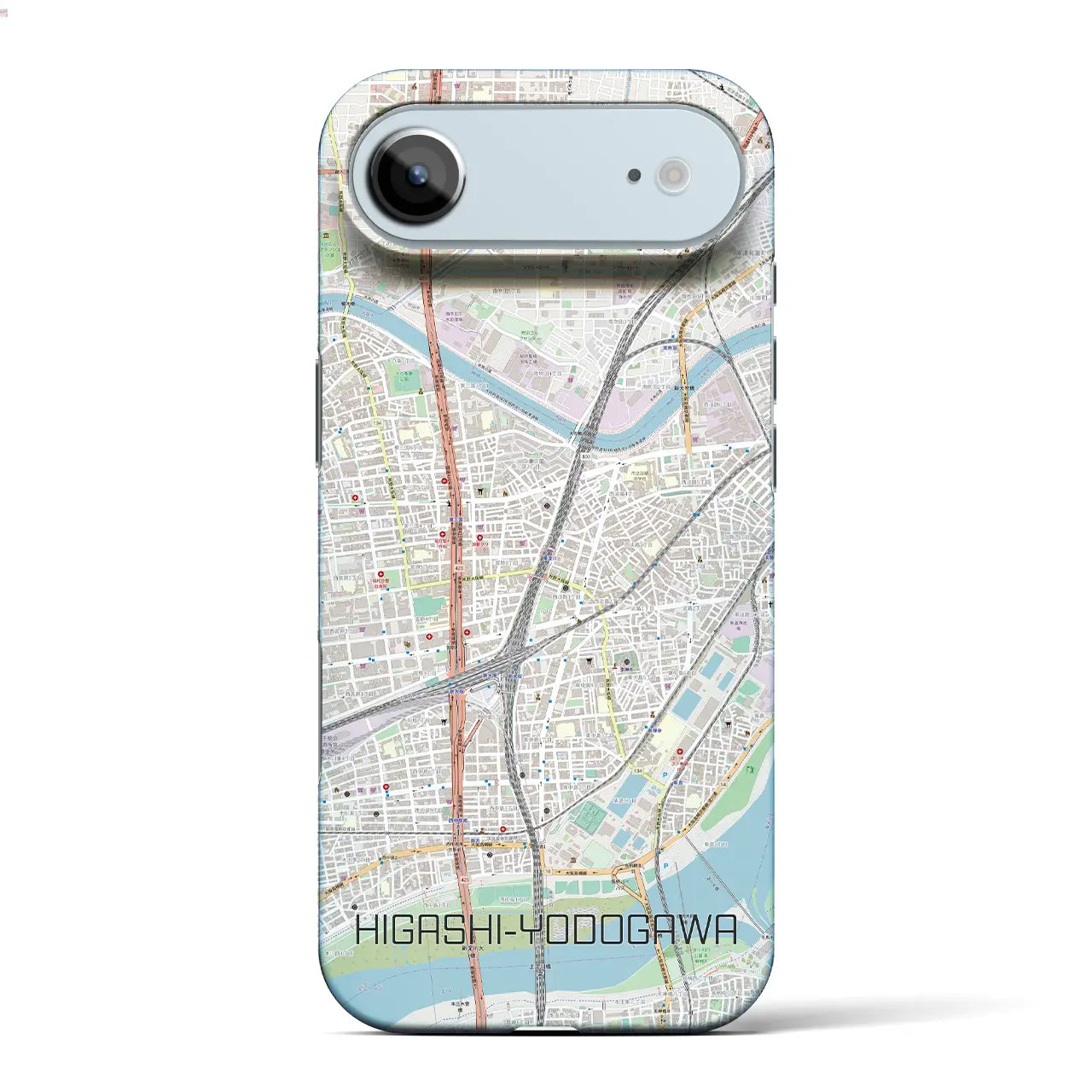 【東淀川(大阪府)】地図柄iPhoneケース(バックカバータイプ)