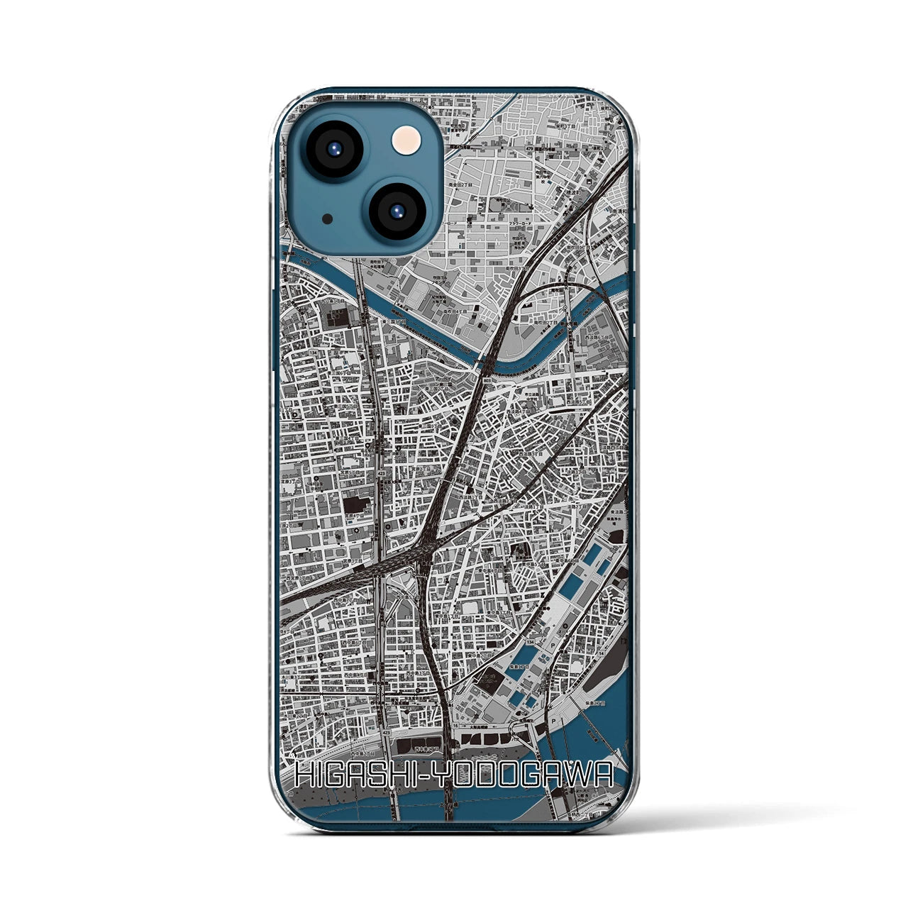 【東淀川(大阪府)】地図柄iPhoneケース(クリアタイプ)