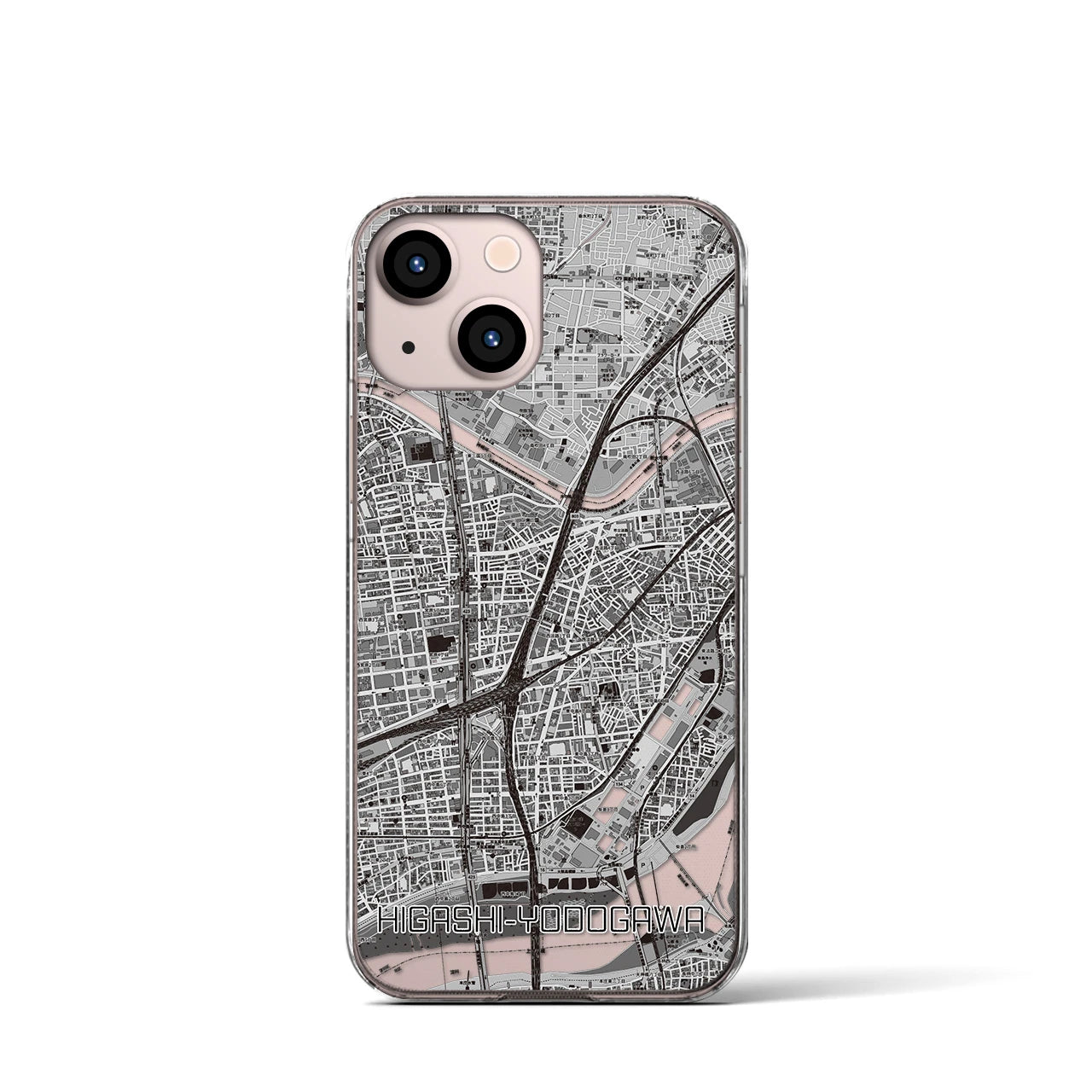 【東淀川(大阪府)】地図柄iPhoneケース(クリアタイプ)