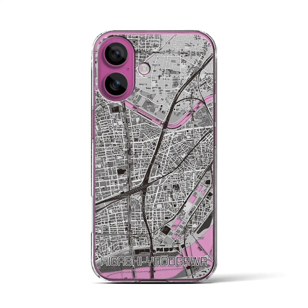 【東淀川(大阪府)】地図柄iPhoneケース(クリアタイプ)